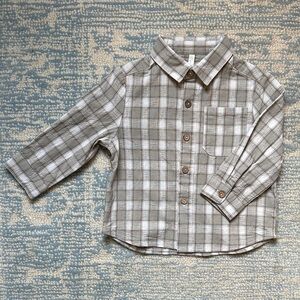 Rylee & Cru Plaid Button-Down Shirt in Sage